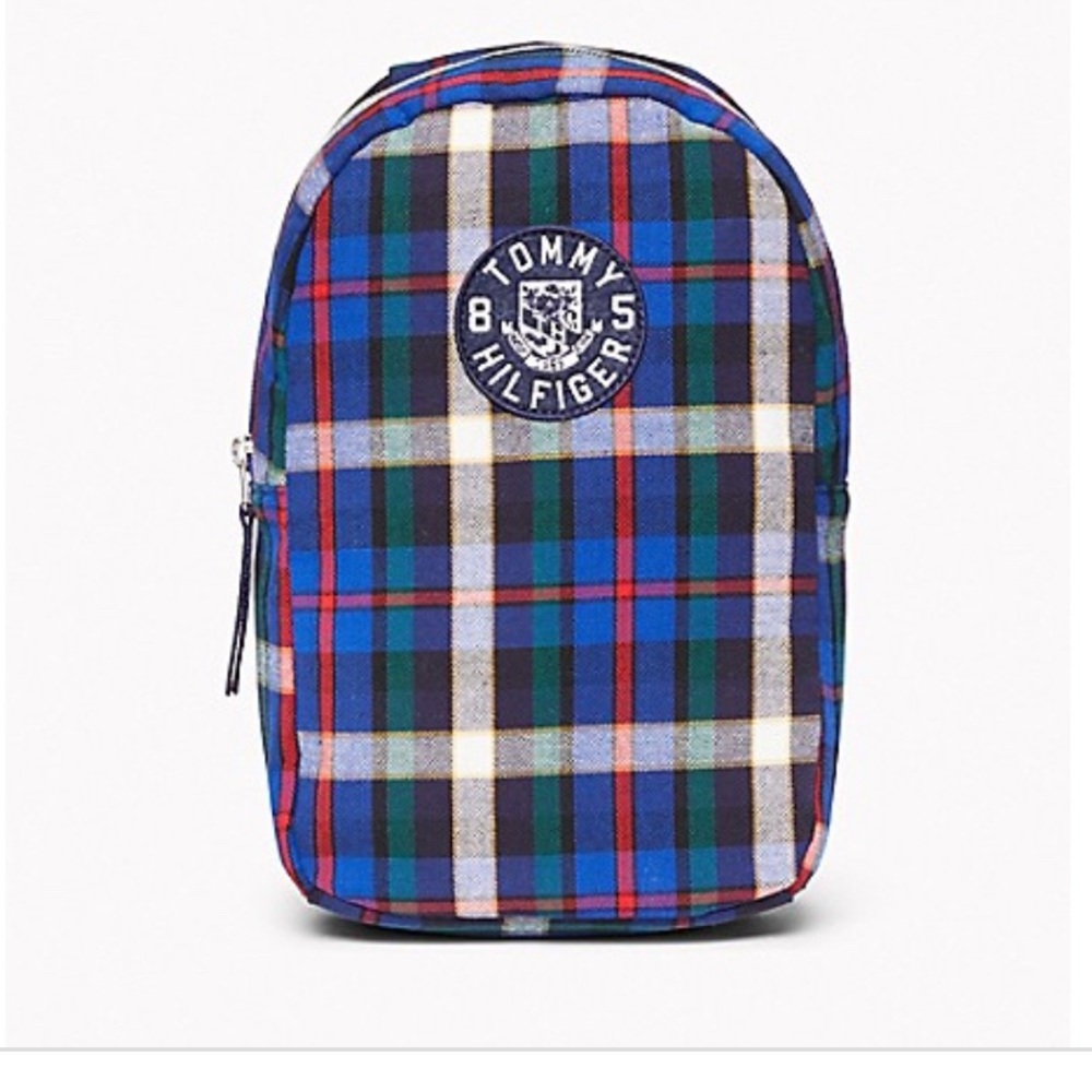 Tommy Hilfiger Girl's Kids Plaid Crossbody Backpack Navy/Blue/Green/Red